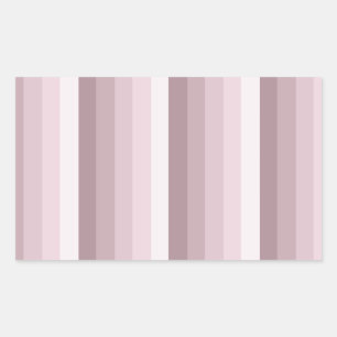 Rose quartz shadow stripes rectangular sticker