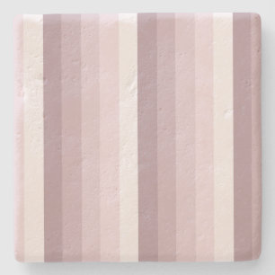 Rose quartz shadow stripes stone coaster