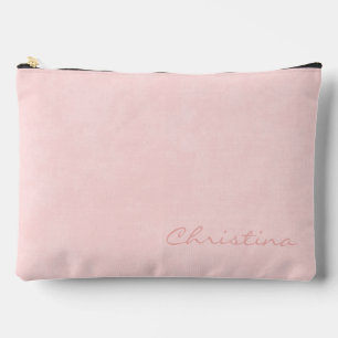 Rose Quartz Signature on Mottled Misty Pink Accessory Pouch