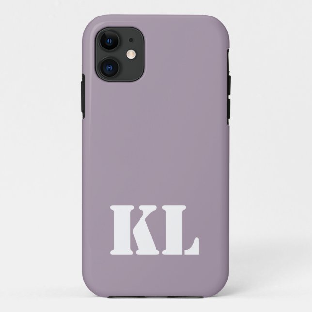 Rose Quartz Solid Colour Minimalist Monogram Case-Mate iPhone Case (Back)
