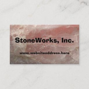 Rose Quartz Stone, Business Card Template
