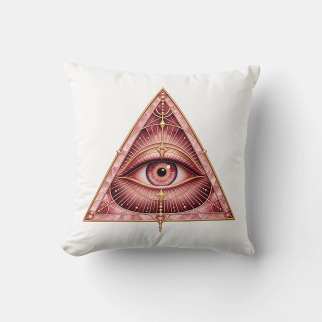 Rose Quartz Triangle Eye Cushion (Front)