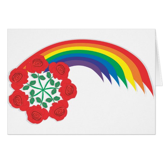 Rose-Rainbow arc Card