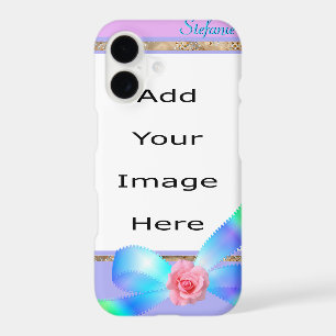 Rose & Rainbow Ribbon Flowered Border