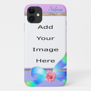 Rose & Rainbow Ribbon Flowered Border iPhone 11 Case