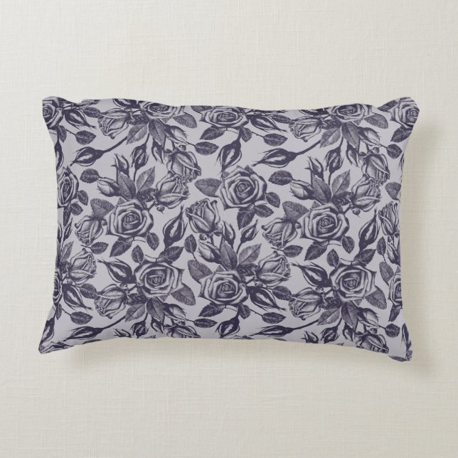 Rose Rectangle Accent Pillow (Back)