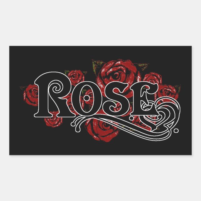 ROSE RECTANGULAR STICKER (Front)