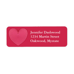 Rose red heart on a deeper red background