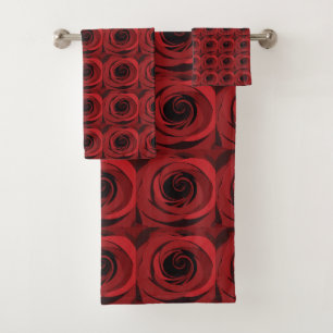 Rose Red Rose  Bath Towel Set