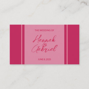Rose Red Wedding Attire Enclosure Card