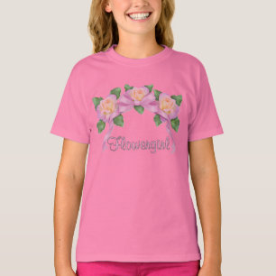 Rose Ribbon Wedding - Flowergirl T-Shirt