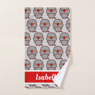 Rose-ringed parakeet / Grey female Hand Towel