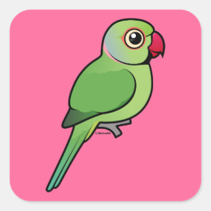 Rose-ringed Parakeet Square Sticker