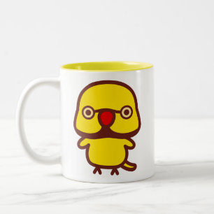 Rose-ringed parakeet / Yellow male Two-Tone Coffee Mug