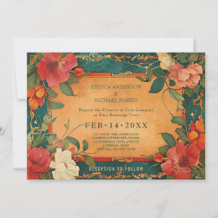 🌹 Rose Romance: Art Nouveau Splendour Invitation