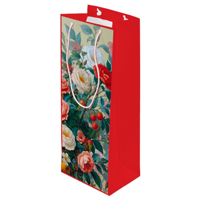 Rose & Romance Wine Gift Bag (Back Angled)