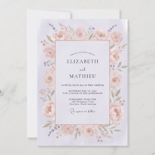 Rose Romantic Blossom Wedding Invitation