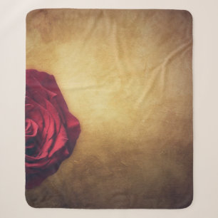 Rose rose bloom abstract romantic sherpa blanket