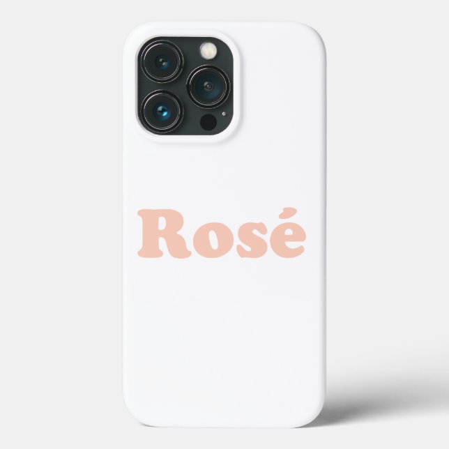 "Rose" Rose light pink letters Case-Mate iPhone Case (Back)
