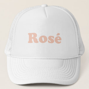 "Rose" Rose light pink letters Trucker Hat