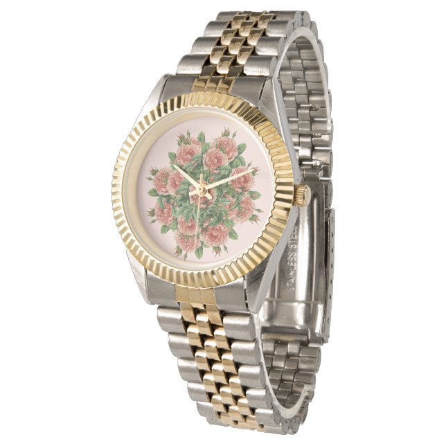 Rose Roses Rosen bouquet - Rosenbouquet pastel Watch (Angled)