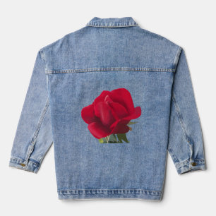 Rose rouge - Red rose Denim Jacket