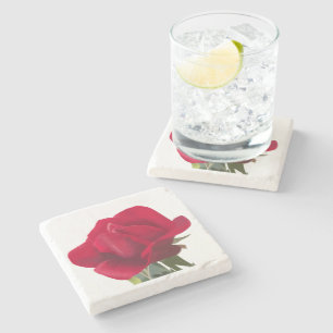 Rose rouge - Red rose Stone Coaster