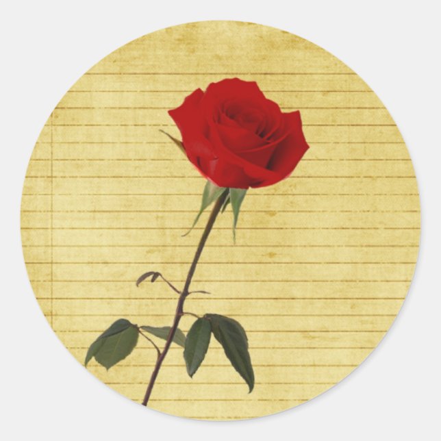 Rose Round Stickers (Front)