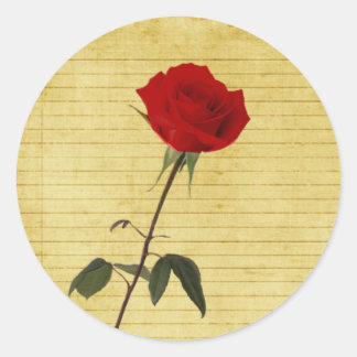 Rose Round Stickers