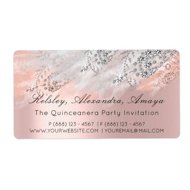 Rose RSVP Bridal Shower Sweet 16th Quinceanera (Front)