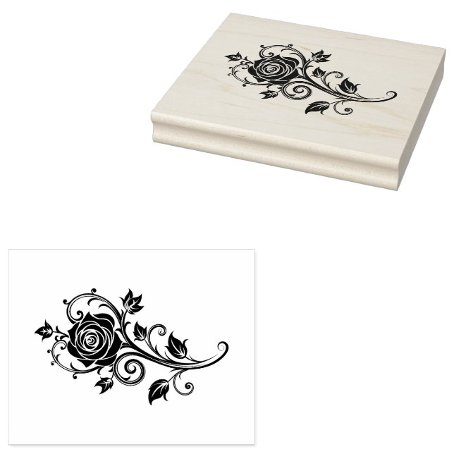Rose Rubber Stamp (Stamped)