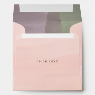 Rose Sage & Grape Modern Wedding Invitation Envelope