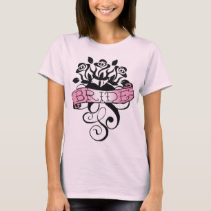 Rose scroll with bride banner T-Shirt