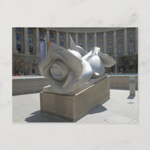Rose Sculpture Federal Triangle Washington DC Postcard