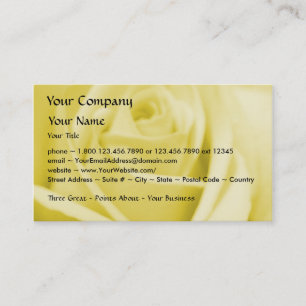 Rose - Serene Yellow- business card template