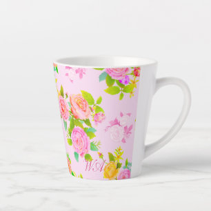 Rose Shabby Vintage Pink Latte Mug