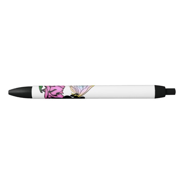 Rose Shadow Fairy Black Ink Pen (Front)