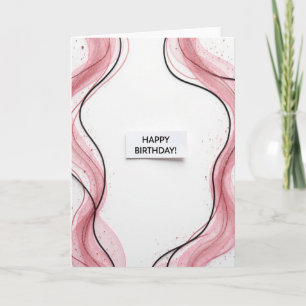 Rose Shimmer Birthday Card