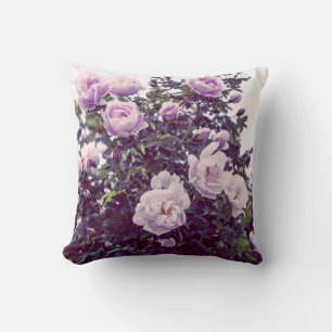 Rose shrub photography cushion