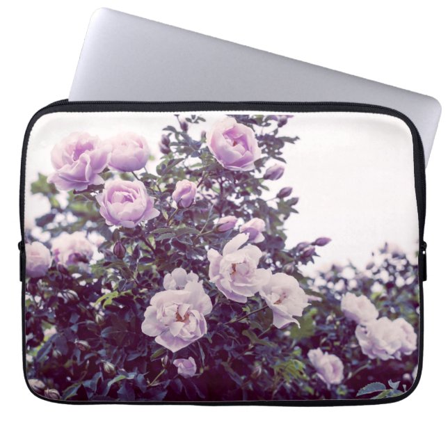 Rose shrub photography  laptop sleeve (Front)