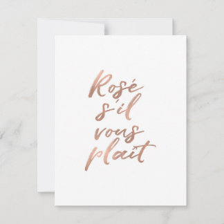 Rosè s'il vous plait holiday card