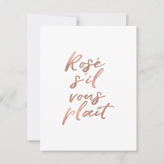Rosè s'il vous plait holiday card (Front)