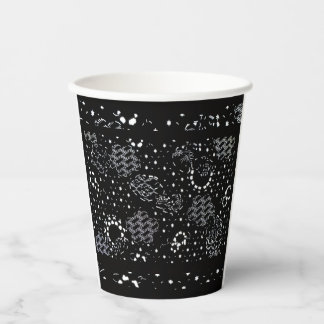 Rose Sketch and Starlight Silkscreen glassware Paper Cups