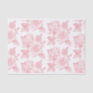 Rose Sketch Tissue Paper in Pink
