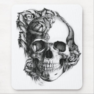 Rose Skull Mouse Mat