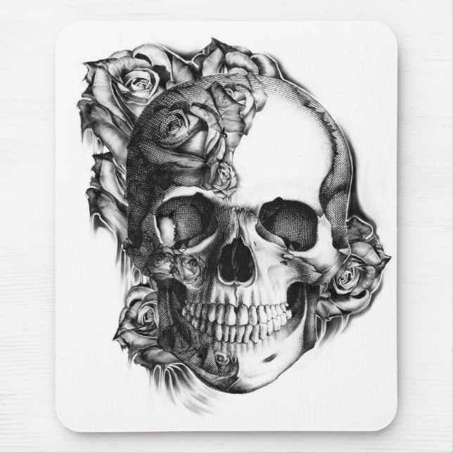 Rose Skull Mouse Mat (Front)