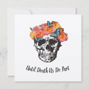 Rose Skull - Till Death Do Us Part Invitation