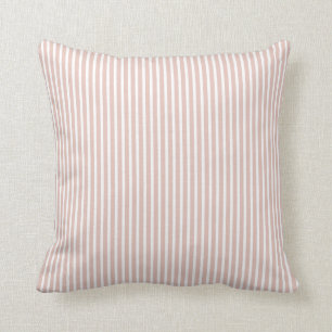 Rose Smoke Pink Striped Decorative Pillows