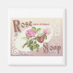 Rose Soap- distressed Magnet