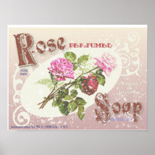 Rose Soap- distressed Poster